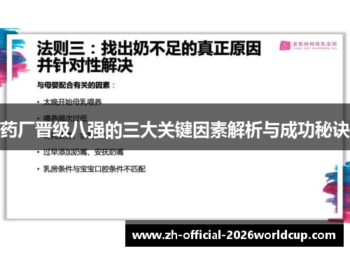 药厂晋级八强的三大关键因素解析与成功秘诀